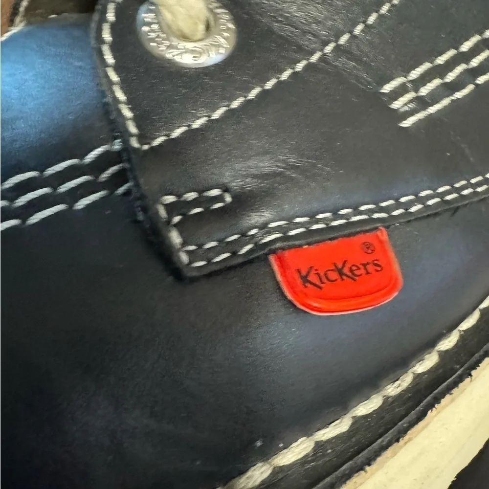 Kickers Opaah Vintage Platform Navy Lace Up Unisex High Top Shoes Men’s Size 41